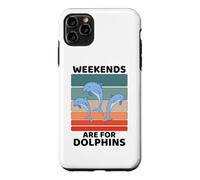 Custodia per iPhone 11 Pro Max I fine settimana degli amanti degli animali delfini vintage sono per i delfini