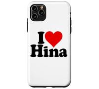 Custodia per iPhone 11 Pro Max I LOVE HEART HINA NOME SU UN TEE