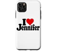 Custodia per iPhone 11 Pro Max I LOVE HEART JENNIFER JEN JENNY NOME SU UN TEE