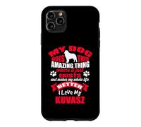 Custodia per iPhone 11 Pro Max I Love My Kuvasz Dog Funny Puppy Lover