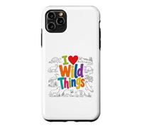 Custodia per iPhone 11 Pro Max I Love Wild Things Wildlife Nature Animal Lover