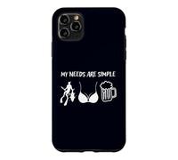 Custodia per iPhone 11 Pro Max I miei bisogni sono semplici pesca subacquea bikini birra oceano design