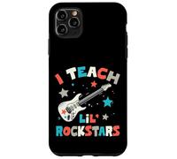 Custodia per iPhone 11 Pro Max I Teach Lil' Rockstars, Insegnante di musica rock, Guitar Band
