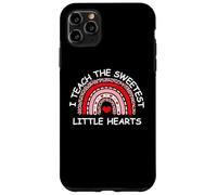 Custodia per iPhone 11 Pro Max I Teach The Sweetest Hearts Rainbow Teacher Valentine's Day