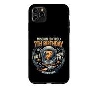 Custodia per iPhone 11 Pro Max I Was 6 Now Im 7 Astronaut Outer Space Birthday Kids Gear