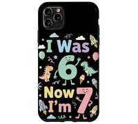 Custodia per iPhone 11 Pro Max I Was 6 Now I'm 7 Cute 7th Birthday Party Fun Girls Boys kid