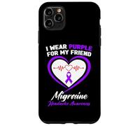 Custodia per iPhone 11 Pro Max I Wear Purple per il mio amico Emicrania Consapevolezza del mal di testa