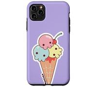 Custodia per iPhone 11 Pro Max Ice Cream Skull Spoopy Yami Kawaii Halloween Design, Pastel