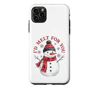 Custodia per iPhone 11 Pro Max I'd Melt For You Snowman Winter Holiday Christmas