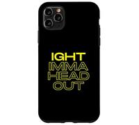 Custodia per iPhone 11 Pro Max Ight Imma Head Out Meme Funny TV Cartoon Dank Gaming Memes