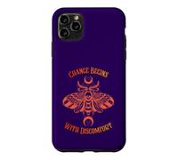Custodia per iPhone 11 Pro Max Il cambiamento inizia con il disagio Morte Falena Grunge Alternativa