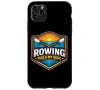 Custodia per iPhone 11 Pro Max Il canottaggio alimenta il mio motto dell'atleta della squadra Soul Row