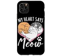 Custodia per iPhone 11 Pro Max Il mio cuore dice miao