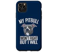 Custodia per iPhone 11 Pro Max Il mio Pitbull non combatterà ma io sarò American Pitbull Terrier