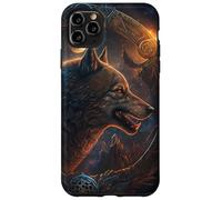 Custodia per iPhone 11 Pro Max Il misticismo del lupo nello spazio incontra gli ornamenti