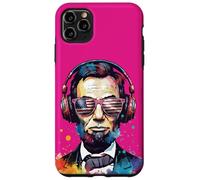 Custodia per iPhone 11 Pro Max Il presidente Abe Lincoln indossa cuffie EDM Rave Design