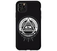 Custodia per iPhone 11 Pro Max illuminati tutti gli occhi vedenti cospirazione illusione piramide