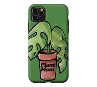 Custodia per iPhone 11 Pro Max Illustrazione di Monstera Plant Mom opera d'arte