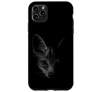 Custodia per iPhone 11 Pro Max Illustrazione di volpe Disegno a matita Volpe nel buio