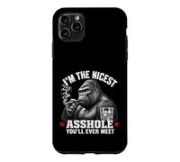 Custodia per iPhone 11 Pro Max I'm The Nicest Asshole You'll Ever Meet Monkey