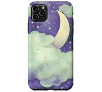 Custodia per iPhone 11 Pro Max In My Fantasy Era Witchy Green Sage Purple Moon Phases Stars