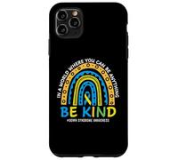 Custodia per iPhone 11 Pro Max In October We Wear Blue Yellow Kind Down Syndrome Awareness