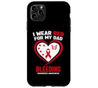 Custodia per iPhone 11 Pro Max Indosso il rosso per la consapevolezza dei disturbi emorragici di mio padre