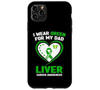 Custodia per iPhone 11 Pro Max Indosso il verde per la consapevolezza del cancro al fegato di mio padre