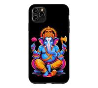 Custodia per iPhone 11 Pro Max Indù Ganesh Puja Elefante Dio India Méditation Yoga Murti
