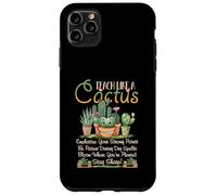 Custodia per iPhone 11 Pro Max Insegna come un insegnante di cactus a scuola paziente forte