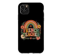 Custodia per iPhone 11 Pro Max Insegnante francese Retro Rainbow Language Educator Design