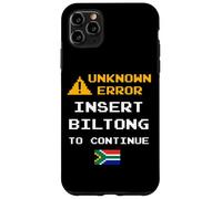 Custodia per iPhone 11 Pro Max Insert Biltong Retro Funny Error South Africa Braai Dad Joke