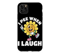Custodia per iPhone 11 Pro Max Io pipì quando rido fiore giallo pipì scherzo umorismo