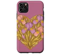 Custodia per iPhone 11 Pro Max Iris Cuore Floreale Primavera Love Art
