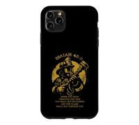 Custodia per iPhone 11 Pro Max Isaia 43 2 Vigile del fuoco Cristiano Bibbia Versi Arte