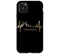 Custodia per iPhone 11 Pro Max Istanbul Skyline Battito del Cuore Turchia Moschea Istanbul