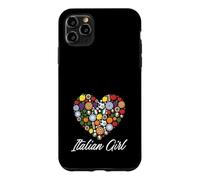 Custodia per iPhone 11 Pro Max Italian Girl Italy Pride Heart Collage