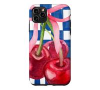 Custodia per iPhone 11 Pro Max Italian Summer Cherries Coquette Coastal Botanical Decor