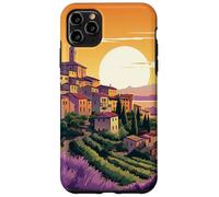 Custodia per iPhone 11 Pro Max Italiano Estate Tramonto Toscana Villaggio Lofi Paesaggio