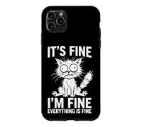 Custodia per iPhone 11 Pro Max It's Fine, I'm Fine (Everything Is Fine) - Funny Attitude Cat