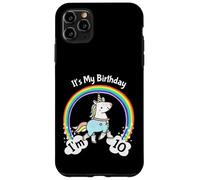 Custodia per iPhone 11 Pro Max It's My 10th Birthday Cute Unicorn 10 Year Old Girls