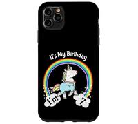 Custodia per iPhone 11 Pro Max It's My 7th Cute Unicorn 7 Year Old Girls