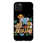 Custodia per iPhone 11 Pro Max J è per Jaguar Zoo Animals Gita allo zoo Jungle Zoo Day