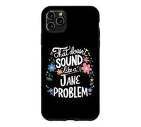 Custodia per iPhone 11 Pro Max Jane Personalized Cute Flower Girls Jane Name