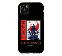 Custodia per iPhone 11 Pro Max Japanese Art Samurai Vintage Fighter Anime Bushido Kanji
