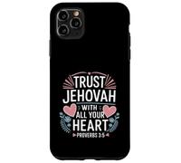 Custodia per iPhone 11 Pro Max Jehovah's Witness Trust Jehovah Heart Proverbs 3:5 JW ORG JW