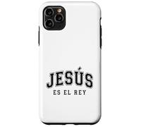 Custodia per iPhone 11 Pro Max Jesus Es El Re'y Cristiana Fe Religiosa Regalo