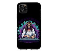 Custodia per iPhone 11 Pro Max Jesus Raves Techno House Party EDM Festival Goa Electro Rave