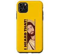 Custodia per iPhone 11 Pro Max Jesus Watching Peeking Ho sentito quel divertente meme cristiano