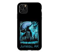 Custodia per iPhone 11 Pro Max Juneau Alaska Howling Wolf Moon Forest Nature Lover